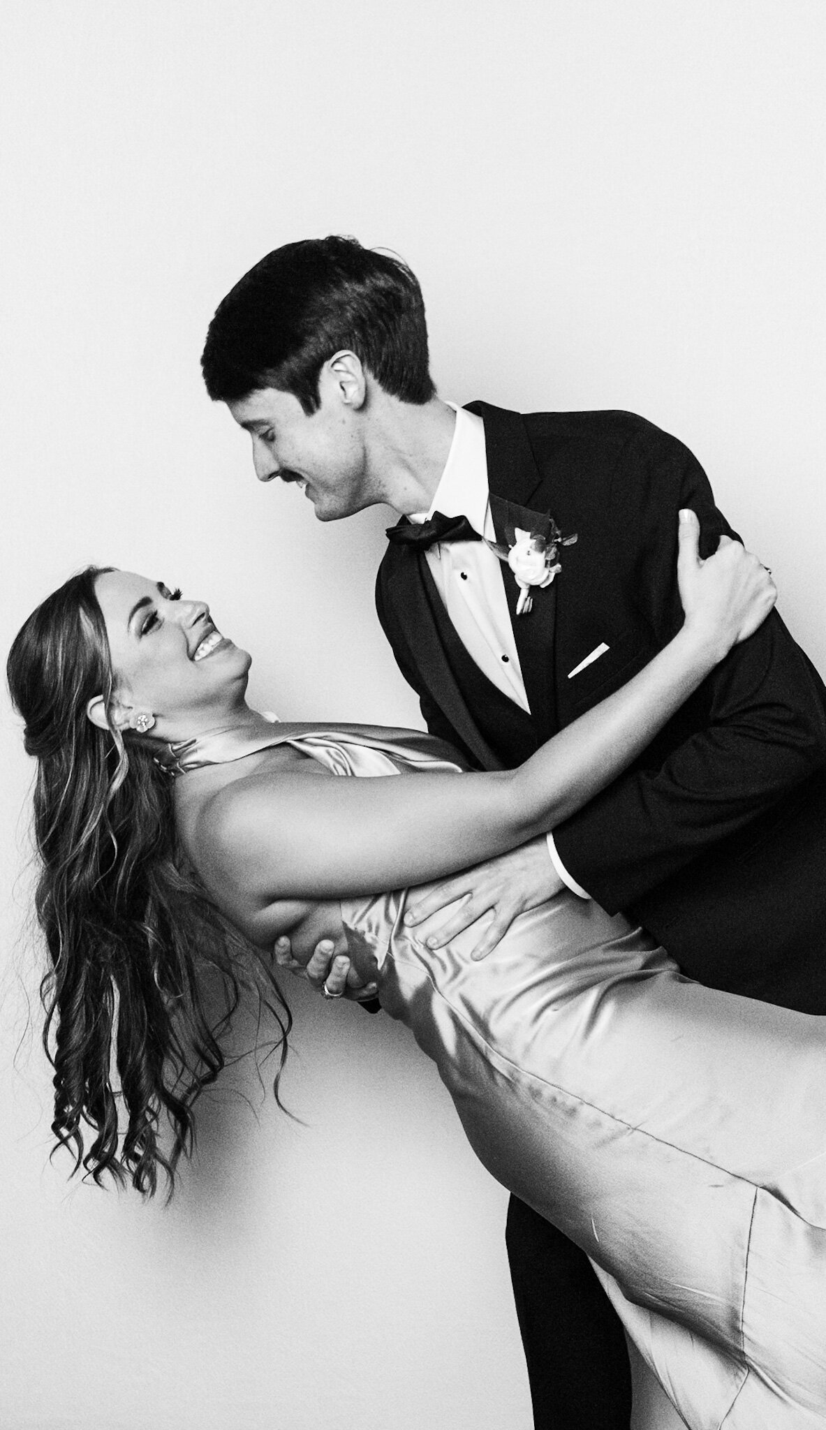 Black and white portrait from a wedding day