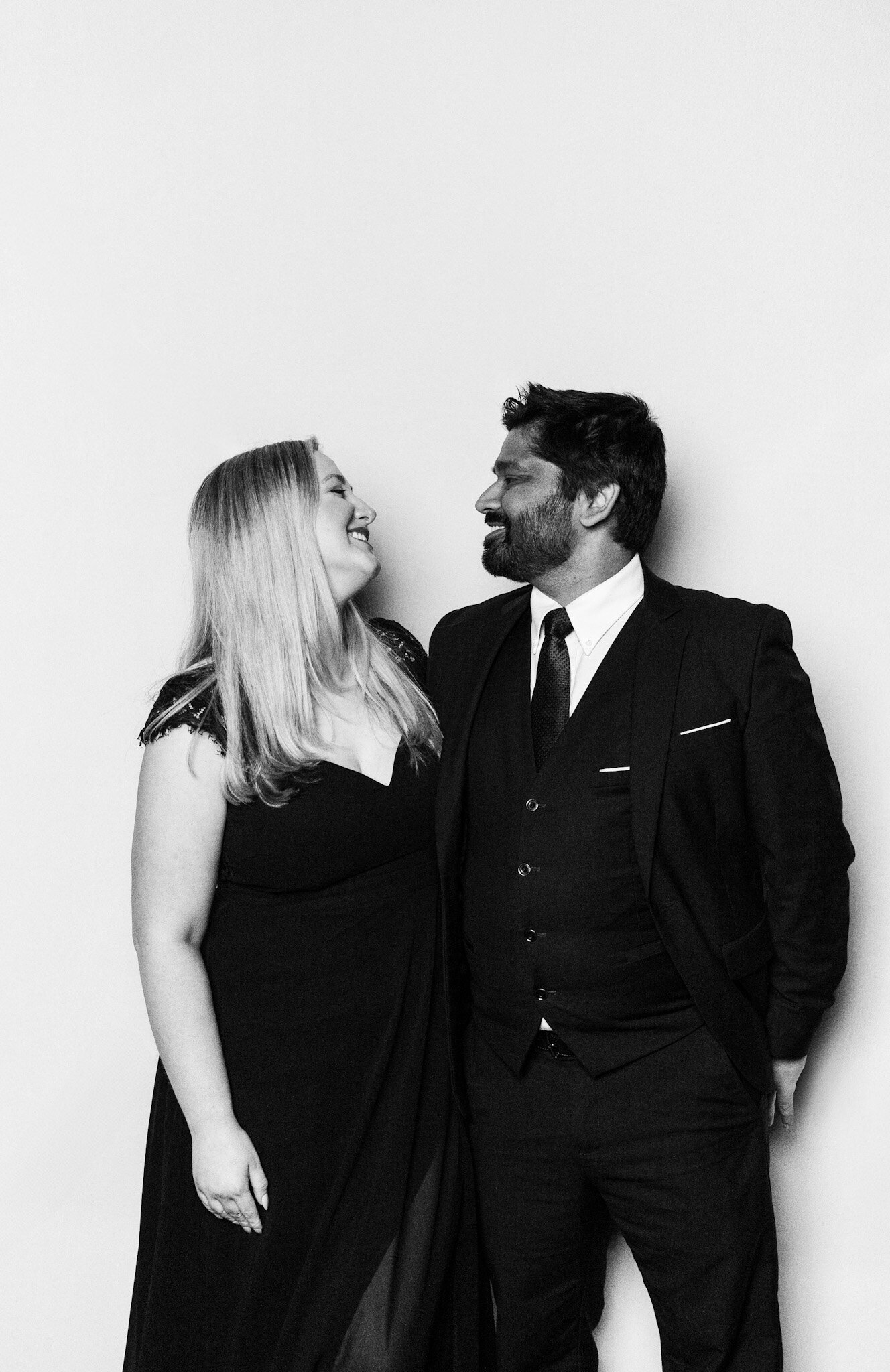 Black and white wedding photograph 14