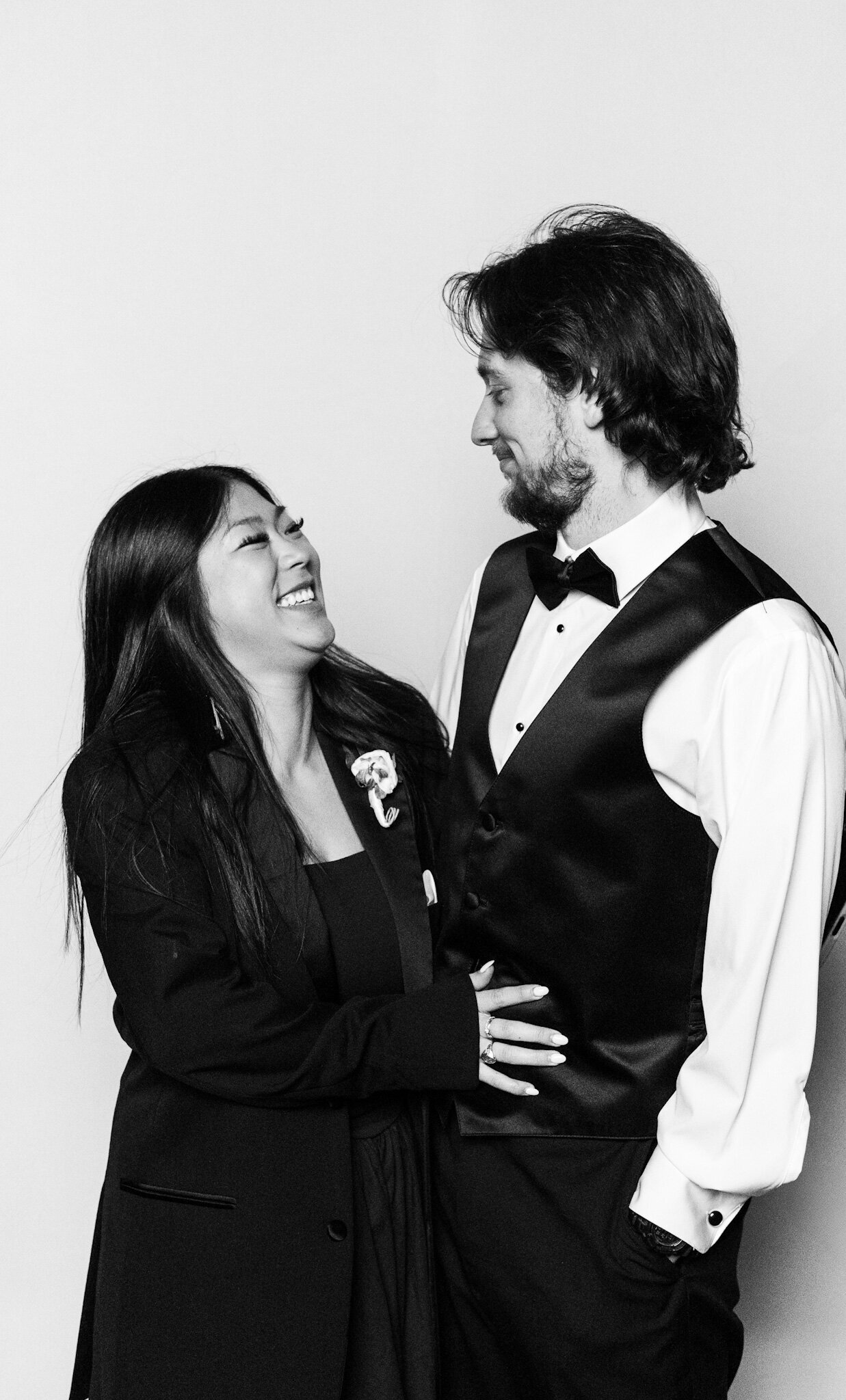 Black and white wedding photograph 11